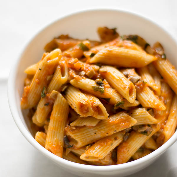 Vegan Penne Rigate Mushroom Bolognese
