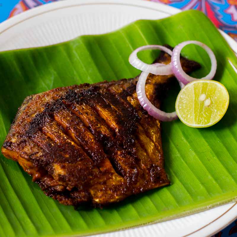 Pomfret Fish Fry or Vavval Meen Varuval Recipe, Spicy Meen Varuval