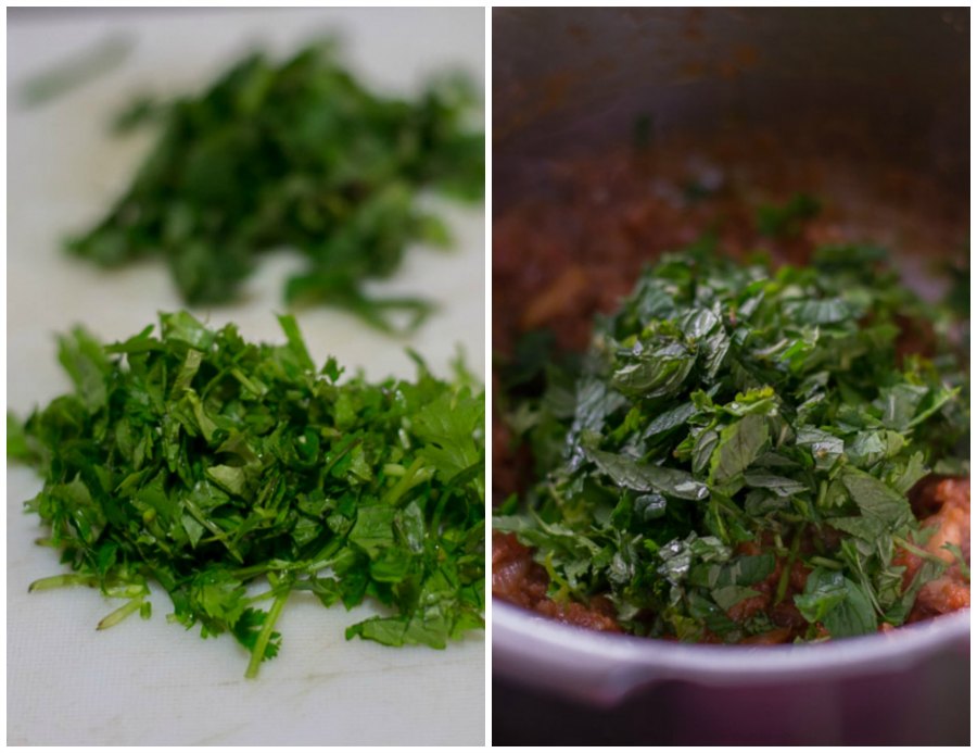 South-Indian-Tamilnadu-style-Spicy-Mushroom-biriyani-Kalan-masala-biryani-recipe-herbs