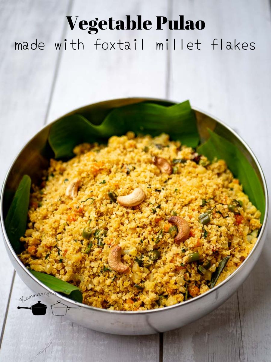 Vegetable Pulao made with foxtail millet flakes (1)