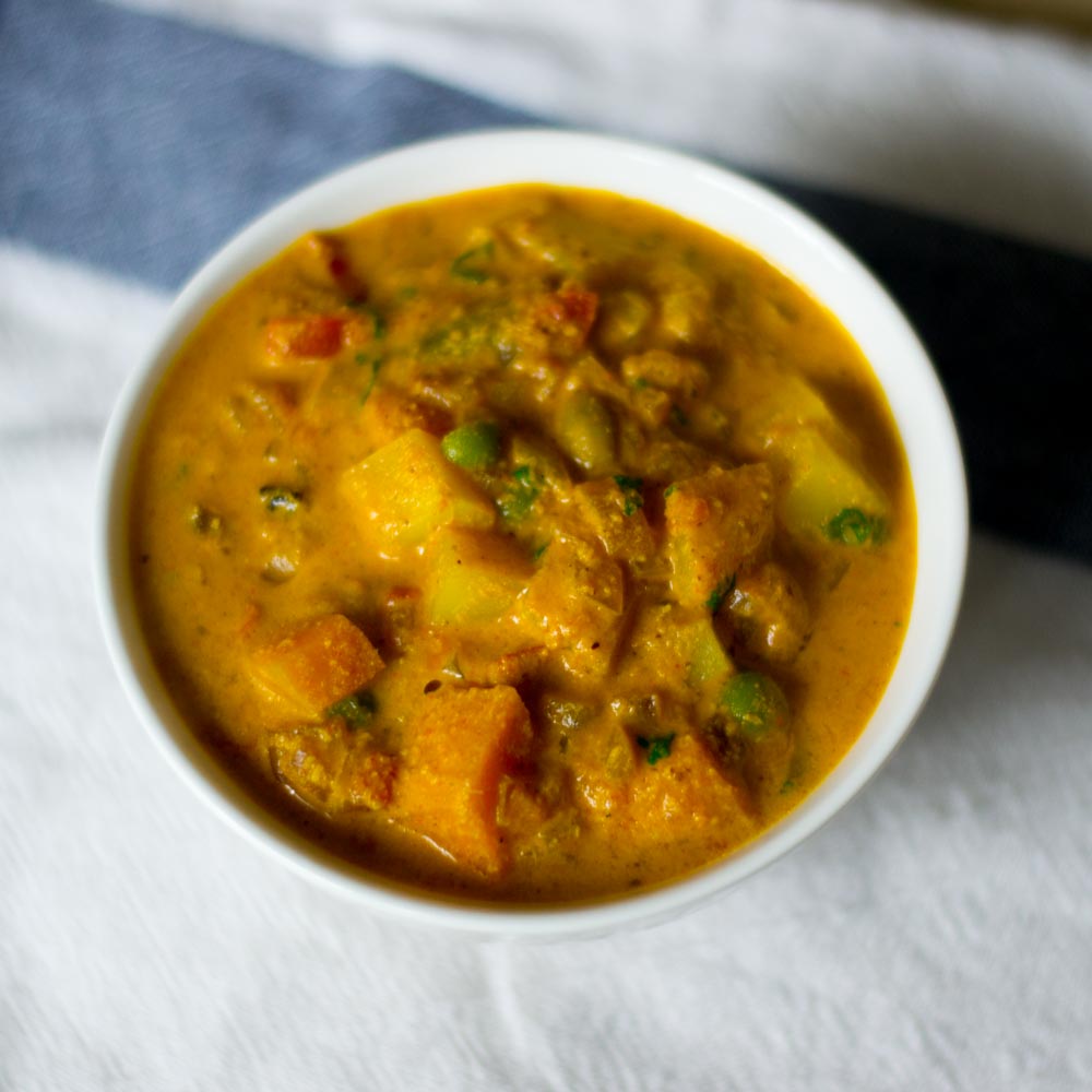 10 Minute Vegetable Kurma Opos Kurma Recipe Easy Veg Kurma