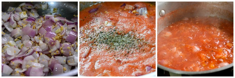 pasta-with-garlic-tomato-cream-sauce-and-basil-comfort-food-italian-recipe-sauce |kannammacooks.com #garlic #basil #tomato #pasta #cream #sauce #30-minutes #dinner #easy #recipe #italian