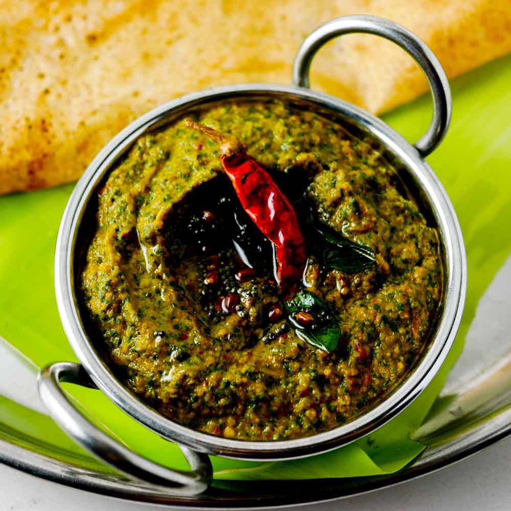 Recipe for Pudina Kothamalli Thuvaiyal /Pudina Kothamalli Thogayal. 